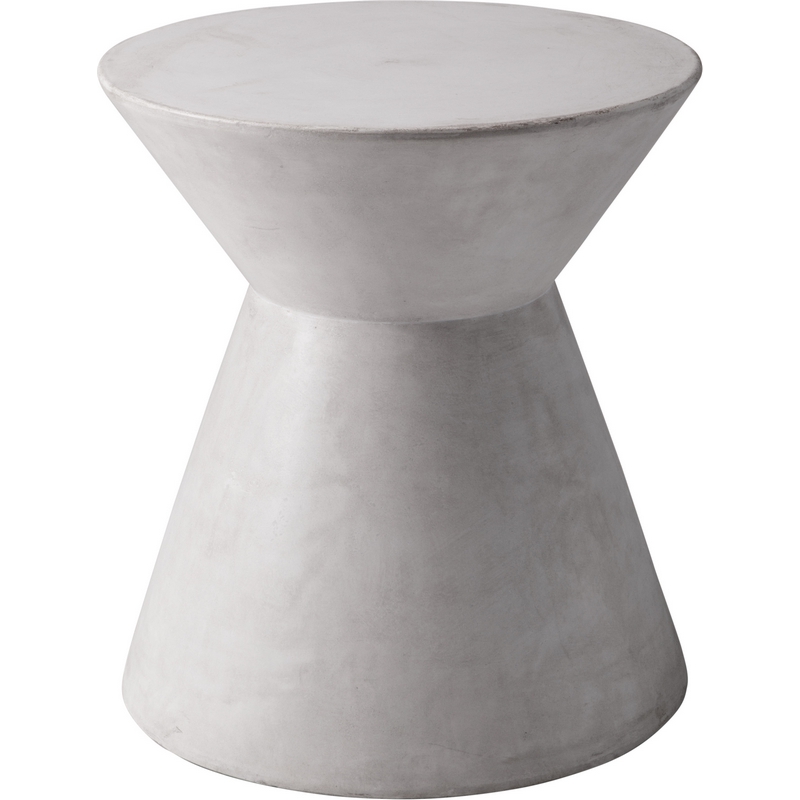 Sunpan 78016 Astley End Table in White Concrete
